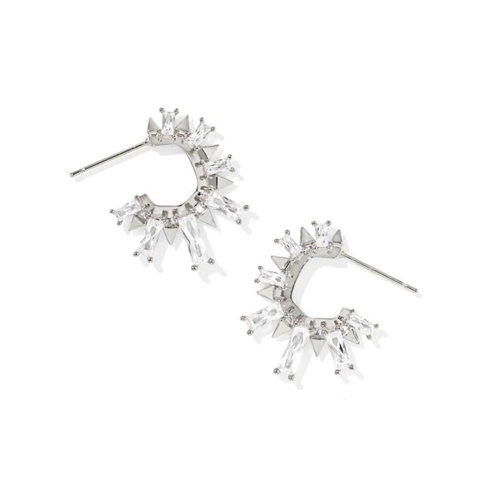 Kendra Scott Macie Huggie Earrings - Silver